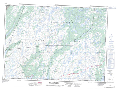 001K14 Biscay Bay River Canadian topographic map, 1:50,000 scale