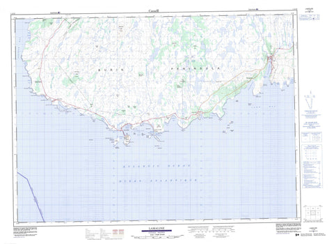 001L13 Lamaline Canadian topographic map, 1:50,000 scale
