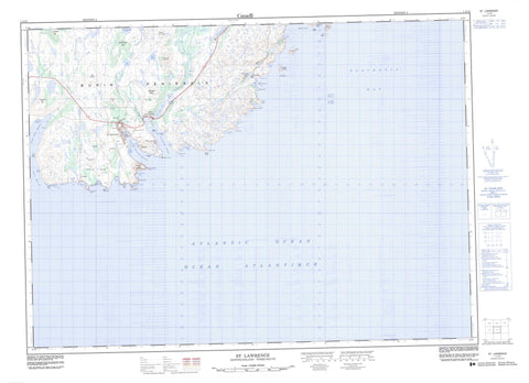 001L14 St Lawrence Canadian topographic map, 1:50,000 scale