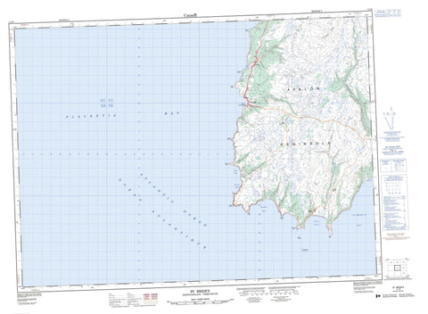 001L16 St Bride s Canadian topographic map, 1:50,000 scale