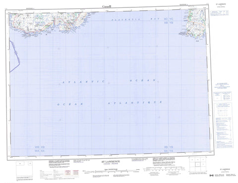 001L St Lawrence Canadian topographic map, 1:250,000 scale