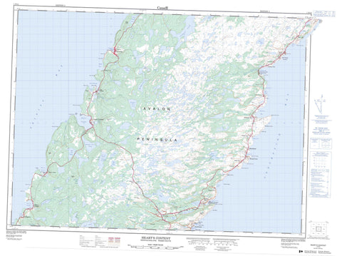 001N14 Heart s Content Canadian topographic map, 1:50,000 scale