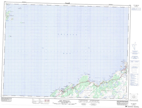 002C03 Old Perlican Canadian topographic map, 1:50,000 scale