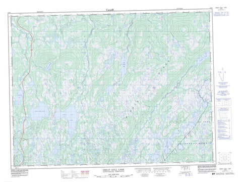 002D06 Great Gull Lake Canadian topographic map, 1:50,000 scale