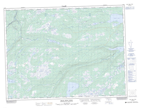 002D10 Dead Wolf Pond Canadian topographic map, 1:50,000 scale