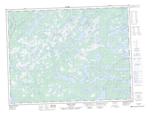 002E01 Weir s Pond Canadian topographic map, 1:50,000 scale