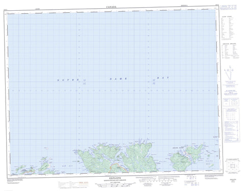 002E11 Exploits Canadian topographic map, 1:50,000 scale
