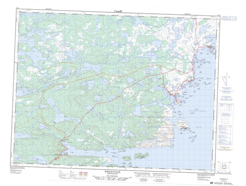 002F04 Wesleyville Canadian topographic map, 1:50,000 scale