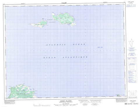 002L04 Horse Islands Canadian topographic map, 1:50,000 scale