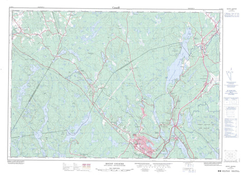 011D13 Mount Uniacke Canadian topographic map, 1:50,000 scale