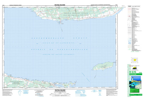 011E15 Pictou Island Canadian topographic map, 1:50,000 scale