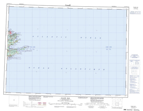 011G Glace Bay Canadian topographic map, 1:250,000 scale
