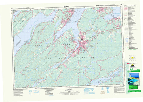 011K01 Sydney Canadian topographic map, 1:50,000 scale