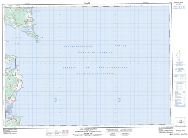 011L01 Boughton Island Canadian topographic map, 1:50,000 scale