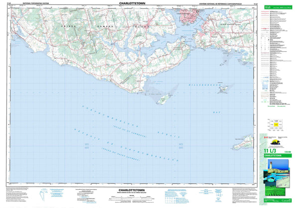 011L03 Charlottetown Canadian topographic map, 1:50,000 scale
