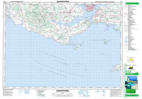 011L03 Charlottetown Canadian topographic map, 1:50,000 scale