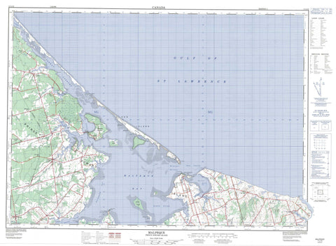 011L12 Malpeque Canadian topographic map, 1:50,000 scale