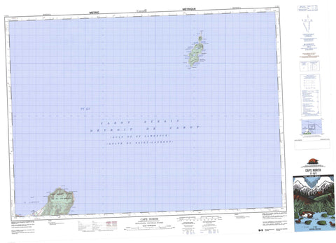011N01 Cape North Canadian topographic map, 1:50,000 scale