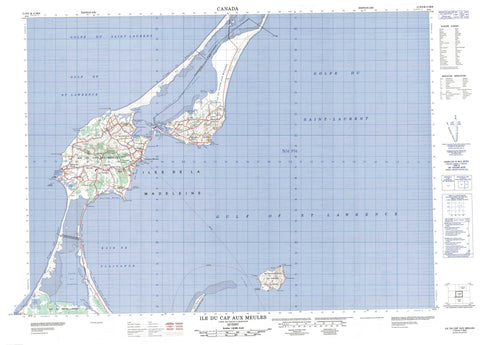 011N05 Ile Du Cap Aux Meules Canadian topographic map, 1:50,000 scale