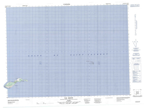 011N14 Ile Brion Canadian topographic map, 1:50,000 scale