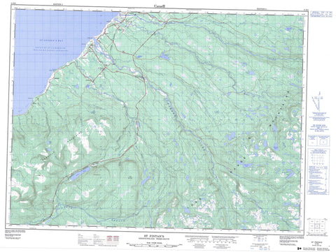 012B02 St Fintan s Canadian topographic map, 1:50,000 scale
