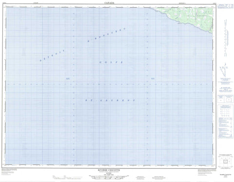 012E03 Riviere Chicotte Canadian topographic map, 1:50,000 scale