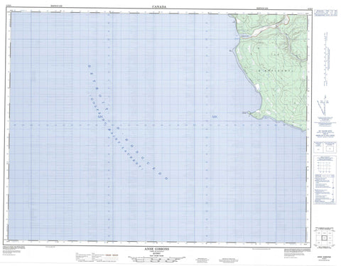 012E05 Anse Gibbons Canadian topographic map, 1:50,000 scale