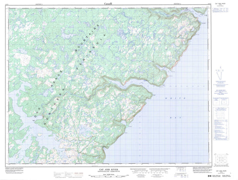 012I02 Cat Arm River Canadian topographic map, 1:50,000 scale