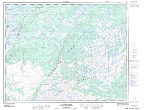 012I15 Castors River Canadian topographic map, 1:50,000 scale