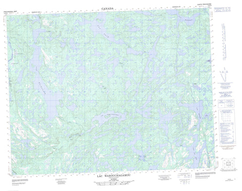 012K09 Lac Wabouchagamou Canadian topographic map, 1:50,000 scale