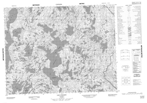 012K10 Lac Cauchy Canadian topographic map, 1:50,000 scale