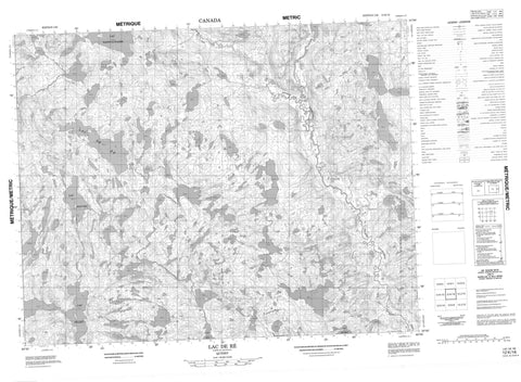 012K16 Lac De Re Canadian topographic map, 1:50,000 scale