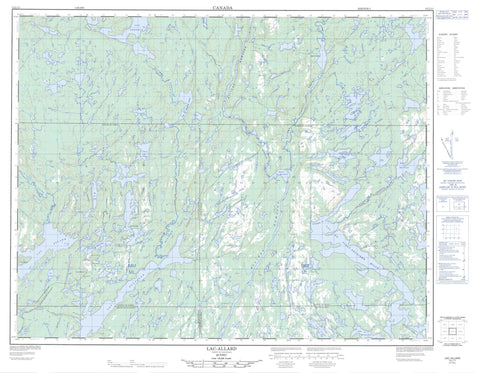 012L11 Lac Allard Canadian topographic map, 1:50,000 scale