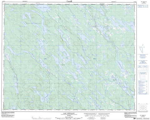 012M14 Lac Goullay Canadian topographic map, 1:50,000 scale