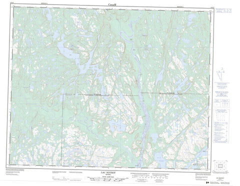 012O07 Lac Noyrot Canadian topographic map, 1:50,000 scale