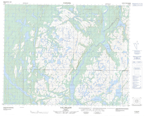 012P12 Lac Delage Canadian topographic map, 1:50,000 scale