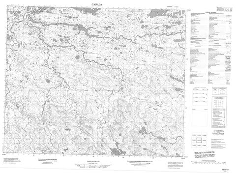 013B10 No Title Canadian topographic map, 1:50,000 scale