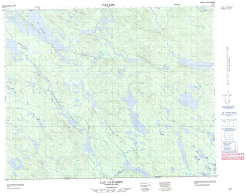 013C04 Lac Gaffaret Canadian topographic map, 1:50,000 scale