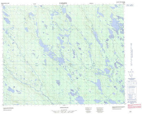 013D08 No Title Canadian topographic map, 1:50,000 scale