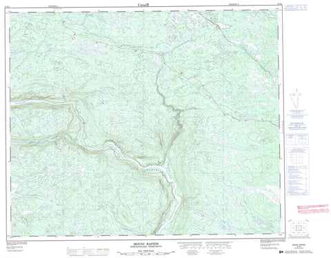 013E01 Mouni Rapids Canadian topographic map, 1:50,000 scale