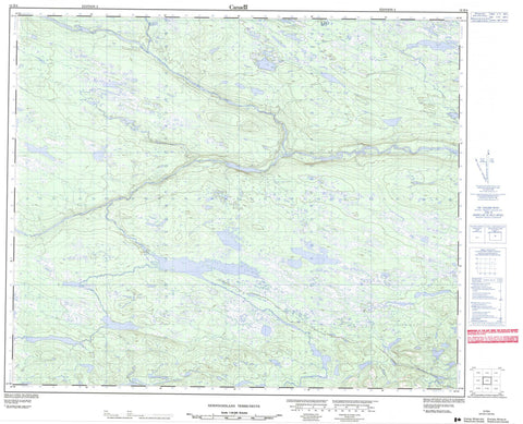 013E04 No Title Canadian topographic map, 1:50,000 scale