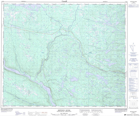 013E06 Metchin River Canadian topographic map, 1:50,000 scale