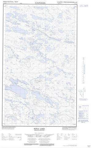 013E12E Sona Lake Canadian topographic map, 1:50,000 scale