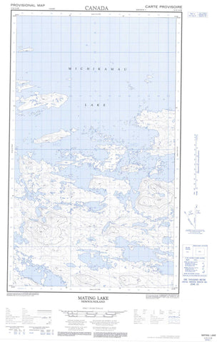 013E13W Mating Lake Canadian topographic map, 1:50,000 scale