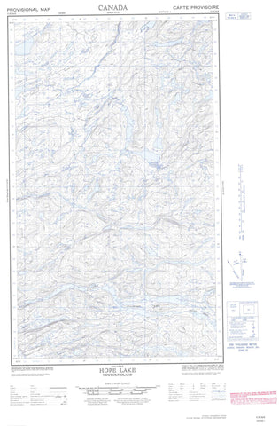 013E16E Hope Lake Canadian topographic map, 1:50,000 scale