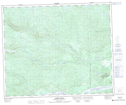 013F07 Goose River Canadian topographic map, 1:50,000 scale