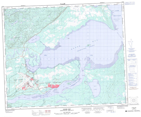 013F08 Goose Bay Canadian topographic map, 1:50,000 scale