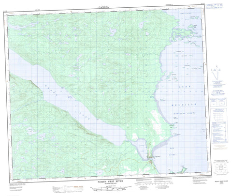 013F09 North West River Canadian topographic map, 1:50,000 scale