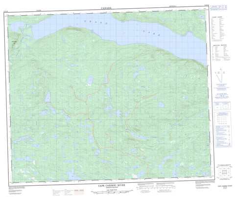 013F10 Cape Caribou River Canadian topographic map, 1:50,000 scale