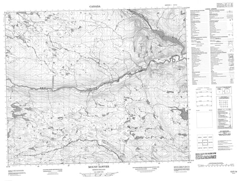013F14 Mount Sawyer Canadian topographic map, 1:50,000 scale